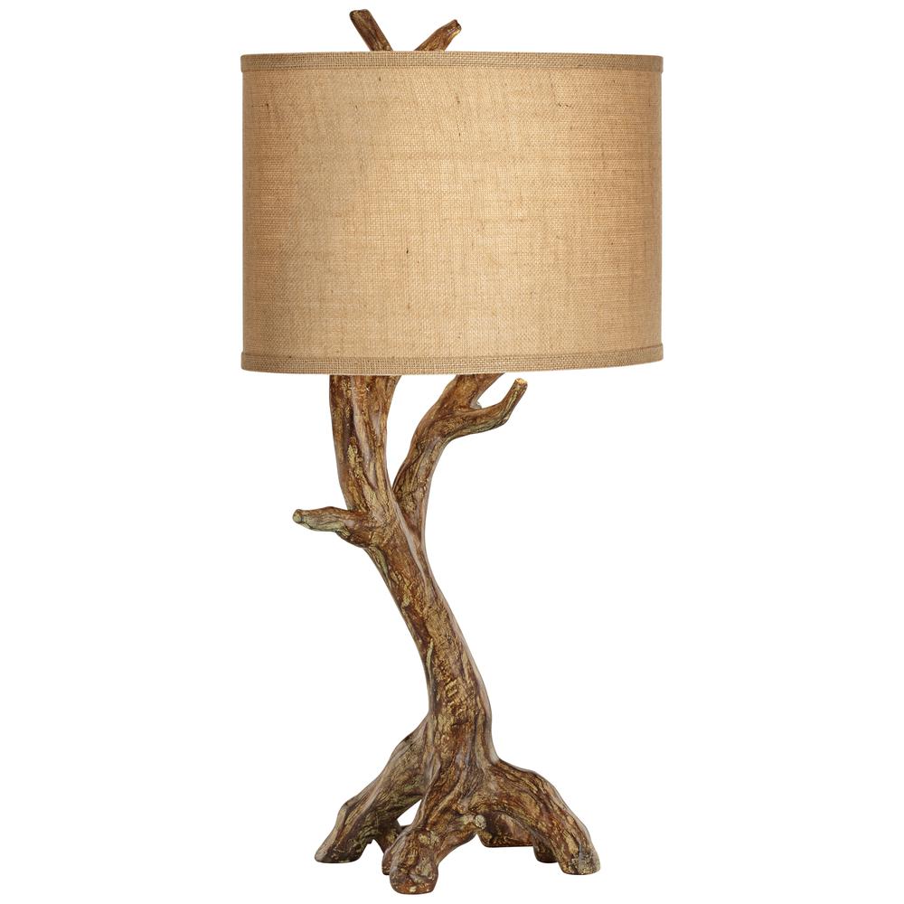 Table lamp Poly faux beach wood table lamp. Picture 4