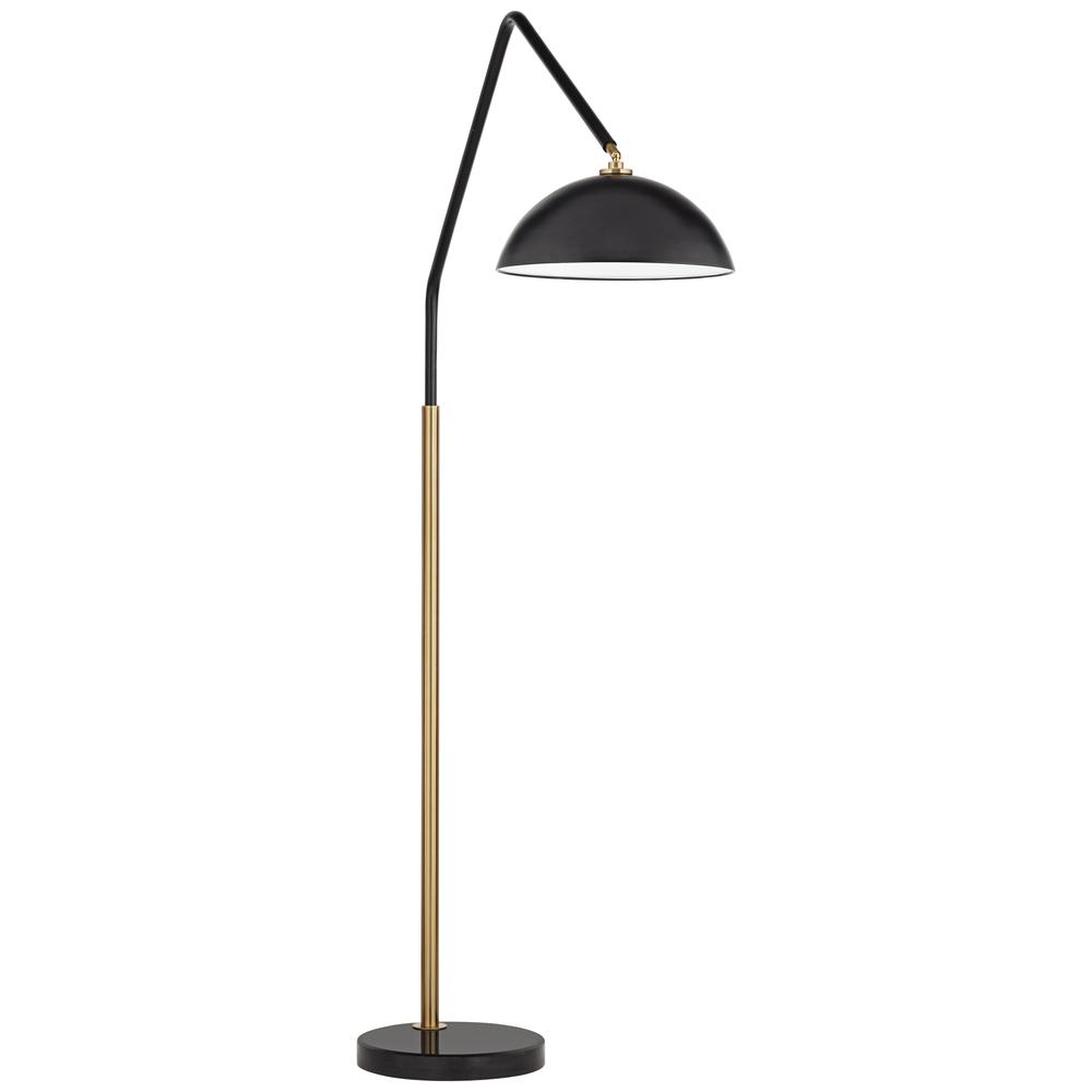 Floor lamp  Arc black metal and marble. Picture 9