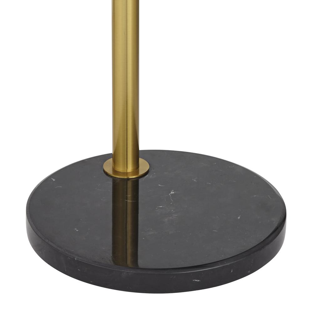 Floor lamp Arc warm gold with glass shade. Picture 6