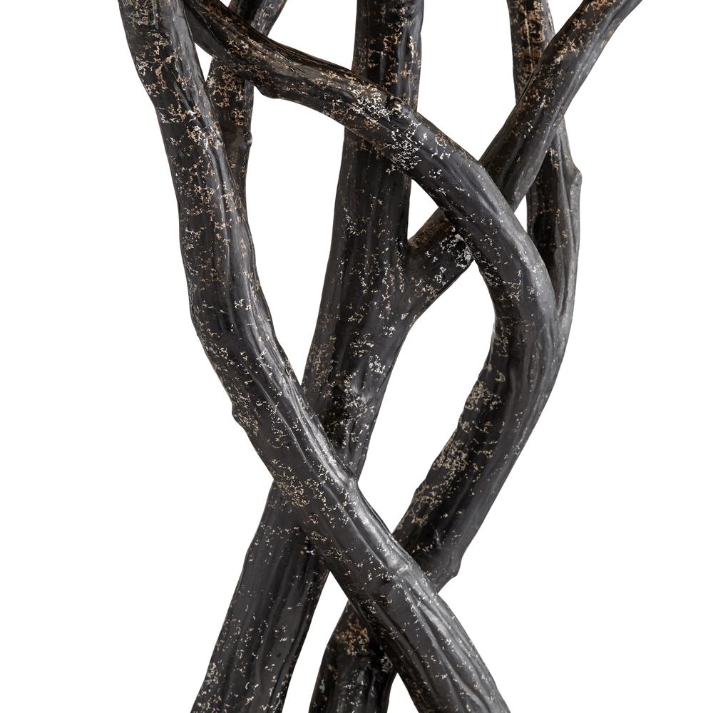 Table lamp Lodge tree branch with faux leather. Picture 5