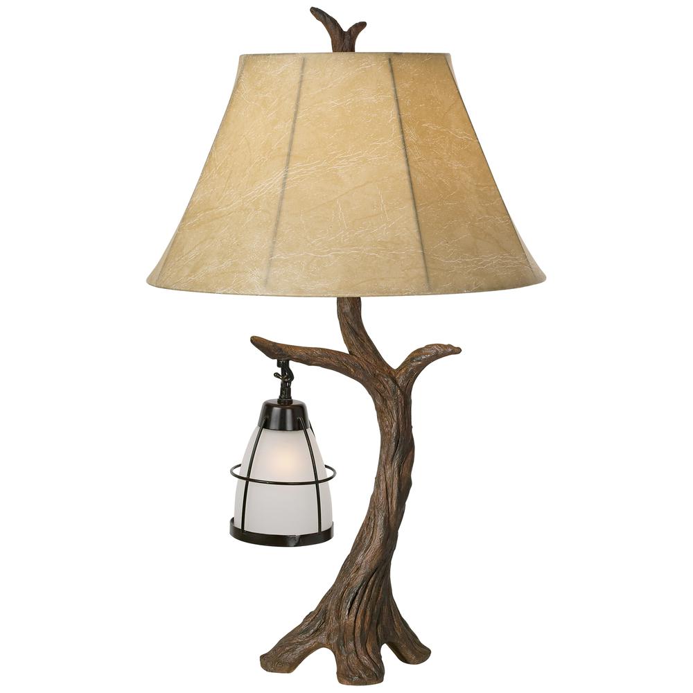Table lamp Poly tree branch with nitelite. Picture 1