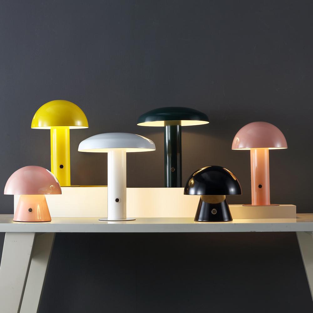 Rechargeablecordless Iron Integrated LED Mushroom Table Lamp. Picture 6