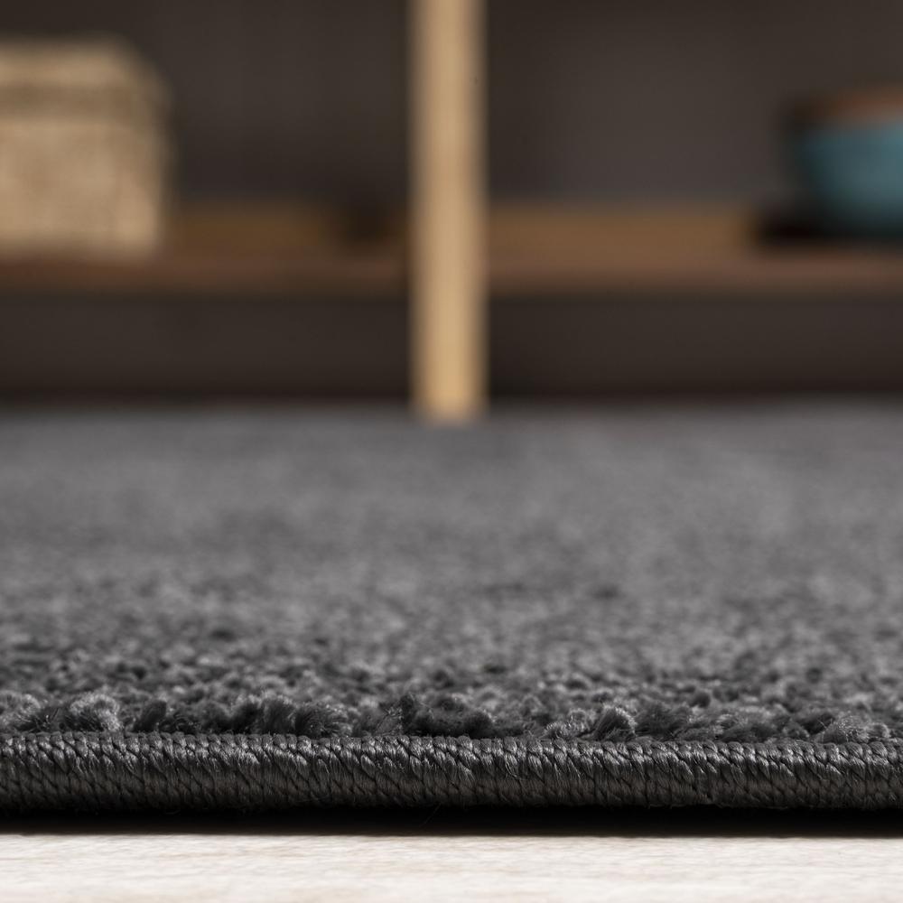 Haze Solid Low Pile Area Rug Black. Picture 13