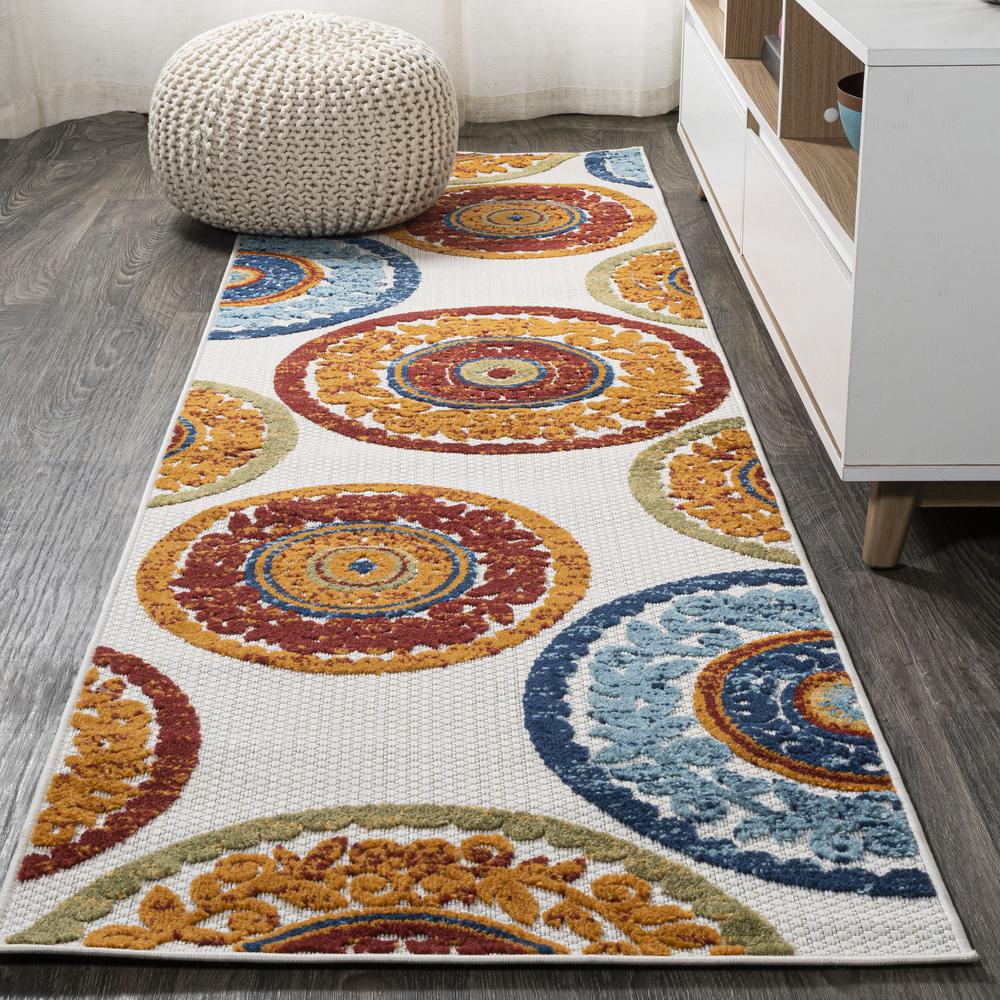 Circus Medallion High-Low Indoor/Outdoor Area Rug. Picture 13