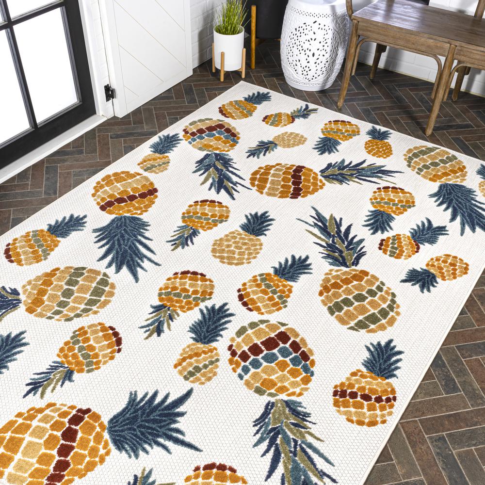 Ananas Bold Pineapple High-Low Indoor/Outdoor Area Rug. Picture 9