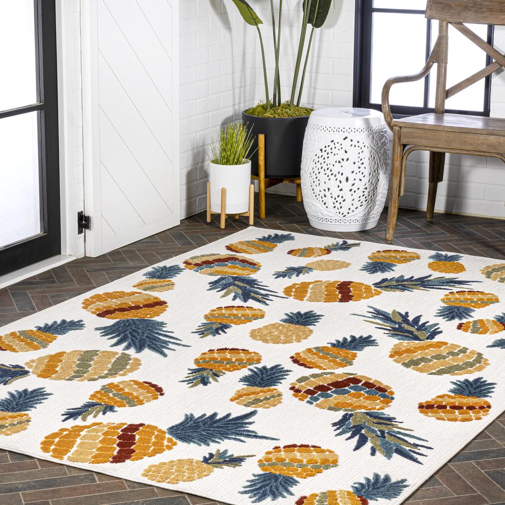 Ananas Bold Pineapple High-Low Indoor/Outdoor Area Rug. Picture 10