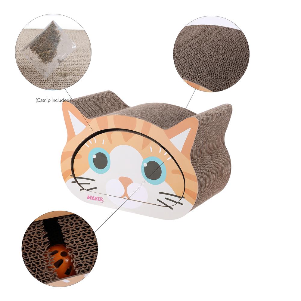 Daisy Modern Cardboard Bowl Cat Scratcher With Catnip. Picture 4