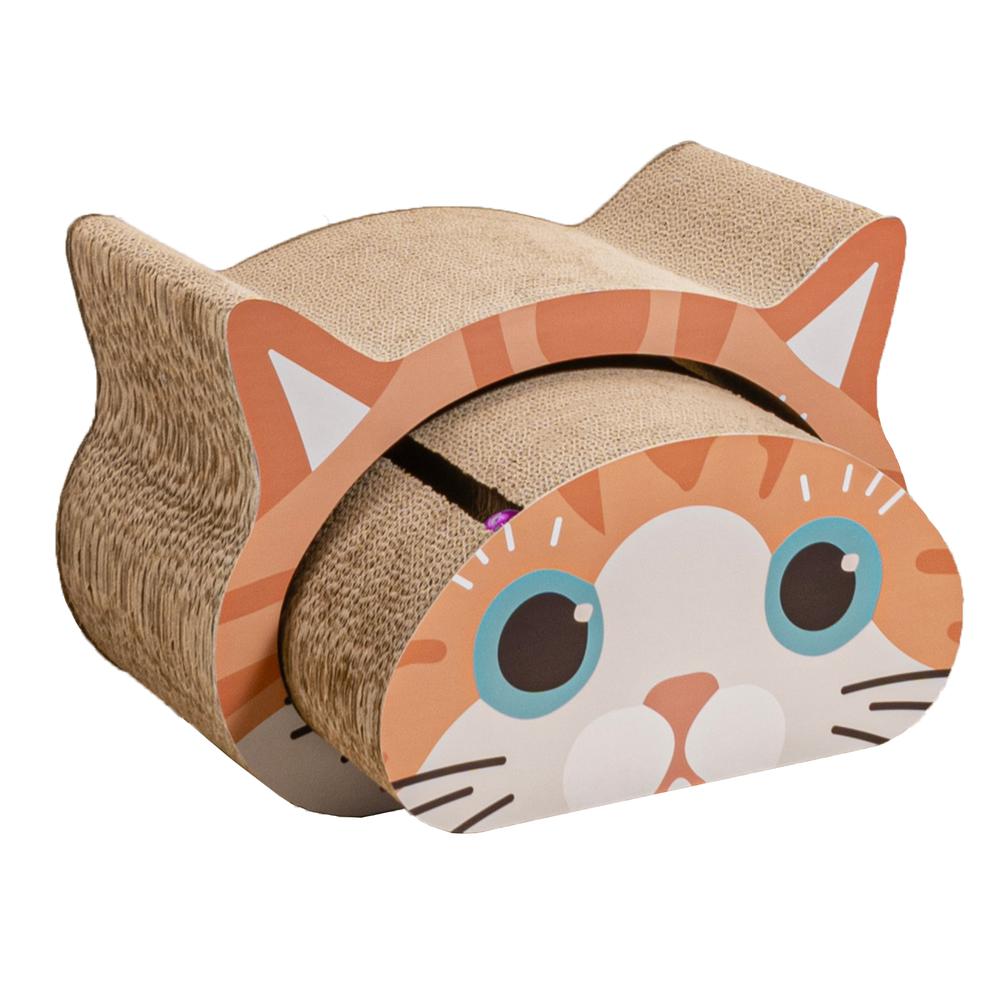Daisy Modern Cardboard Bowl Cat Scratcher With Catnip. Picture 2