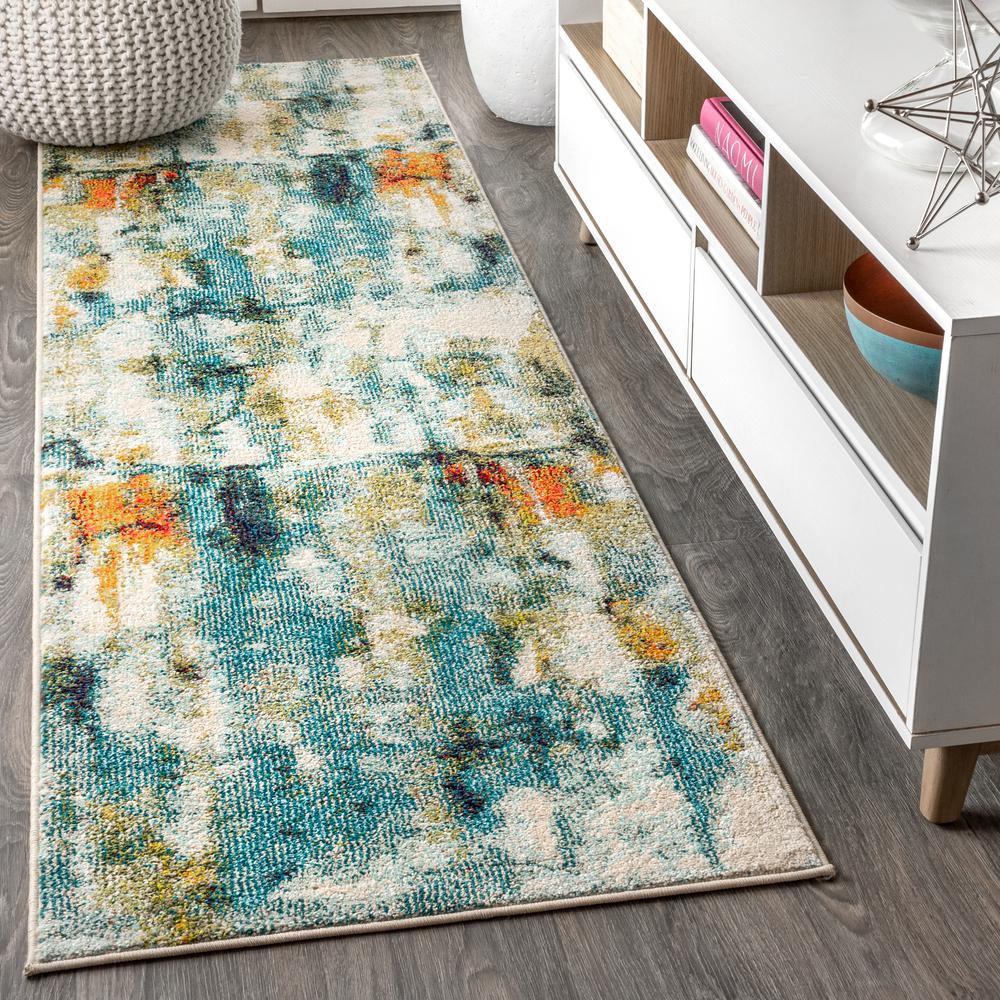 Contemporary Pop Modern Abstract Waterfall Area Rug. Picture 9