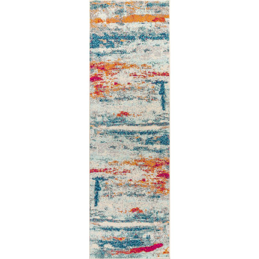 Contemporary Pop Modern Abstract Brushstroke Area Rug. Picture 2