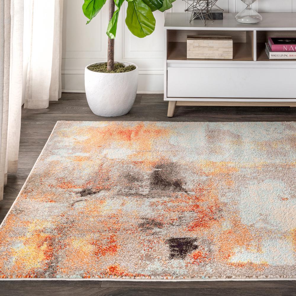 Contemporary Pop Modern Abstract Vintage Area Rug. Picture 4