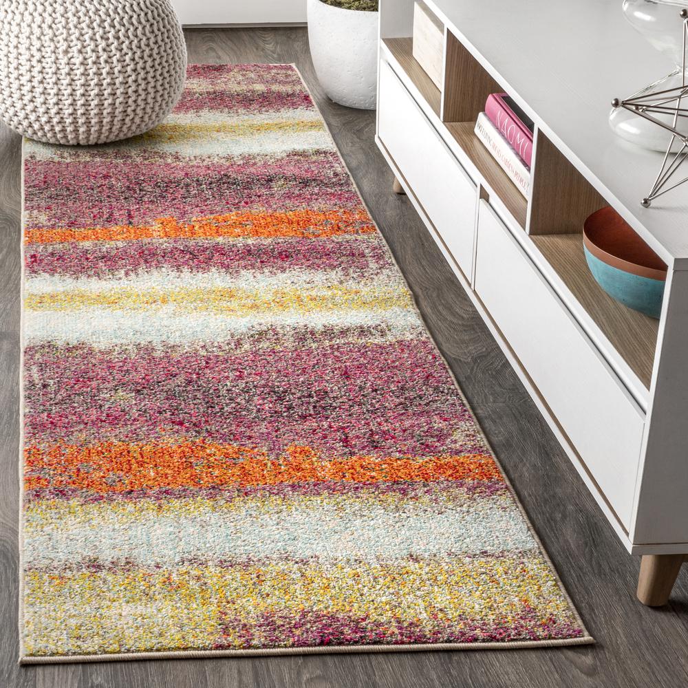 Style Contemporary Pop Modern Abstract Vintage Area Rug. Picture 9
