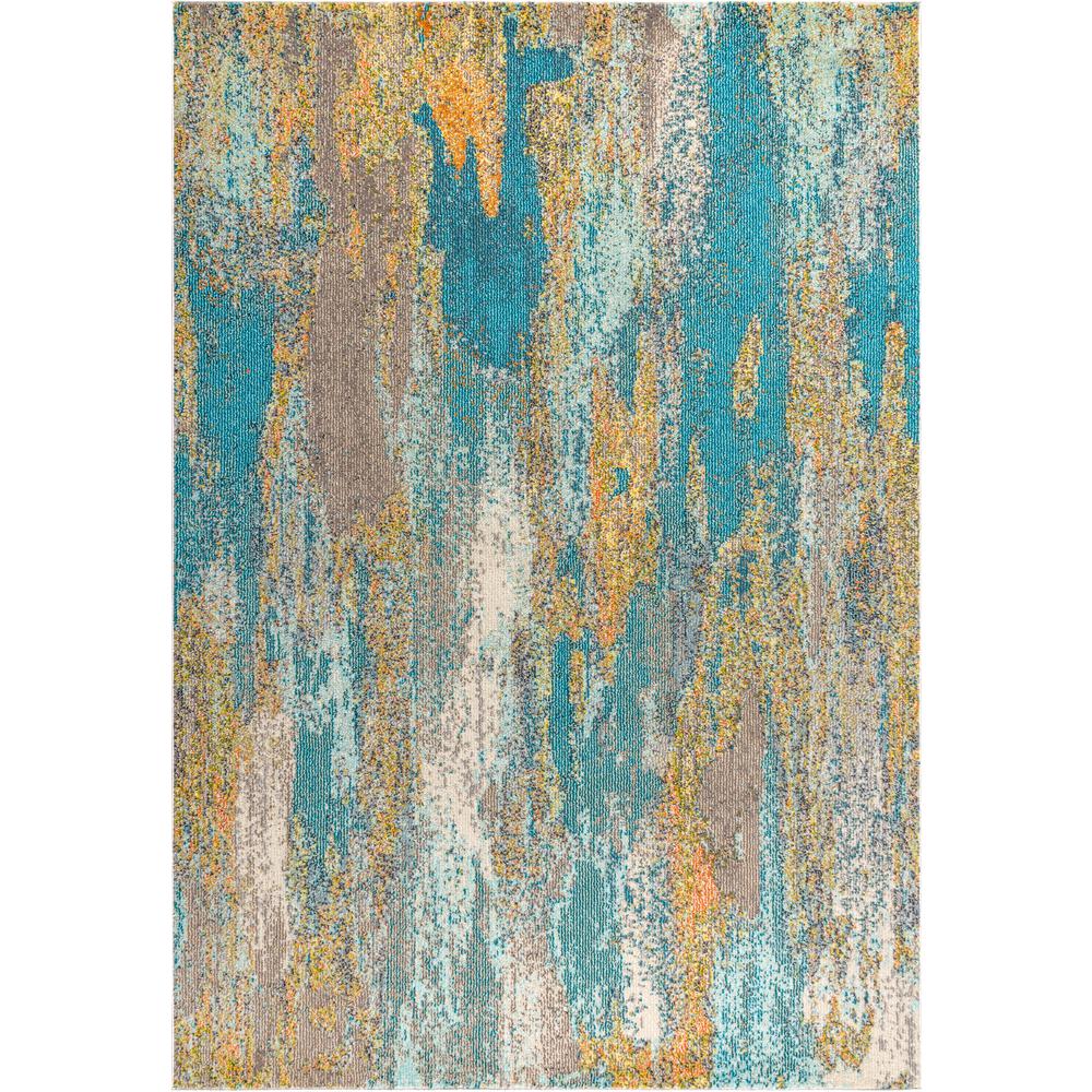 Contemporary Pop Modern Abstract Vintage Waterfall Area Rug. Picture 2