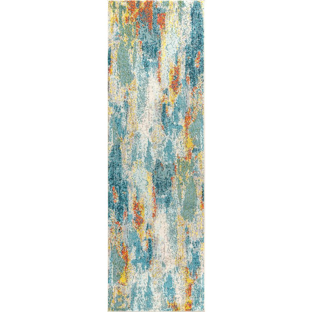 Contemporary Pop Modern Abstract Vintage Waterfall Area Rug. Picture 2