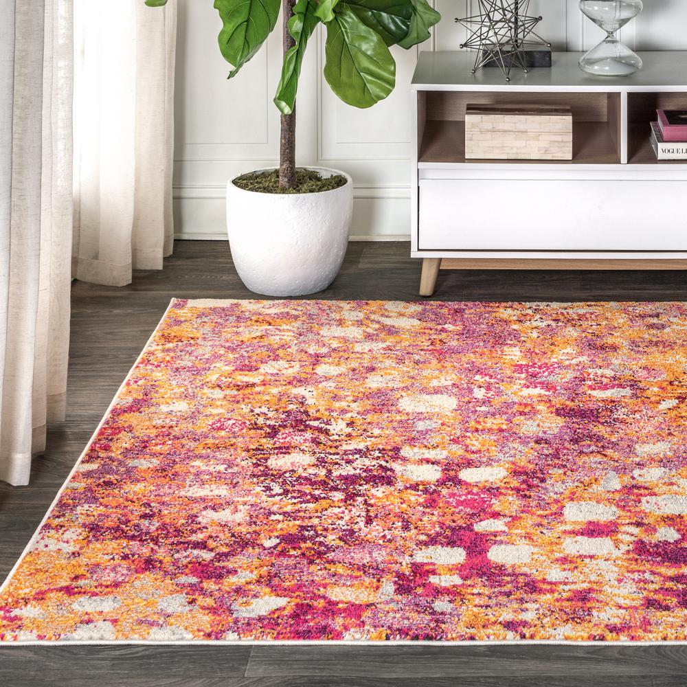 Inspired Contemporary Pop Modern Abstract Area Rug. Picture 4