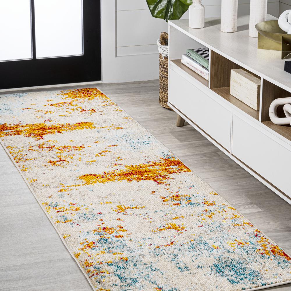 Sunset Modern Abstract Area Rug. Picture 9