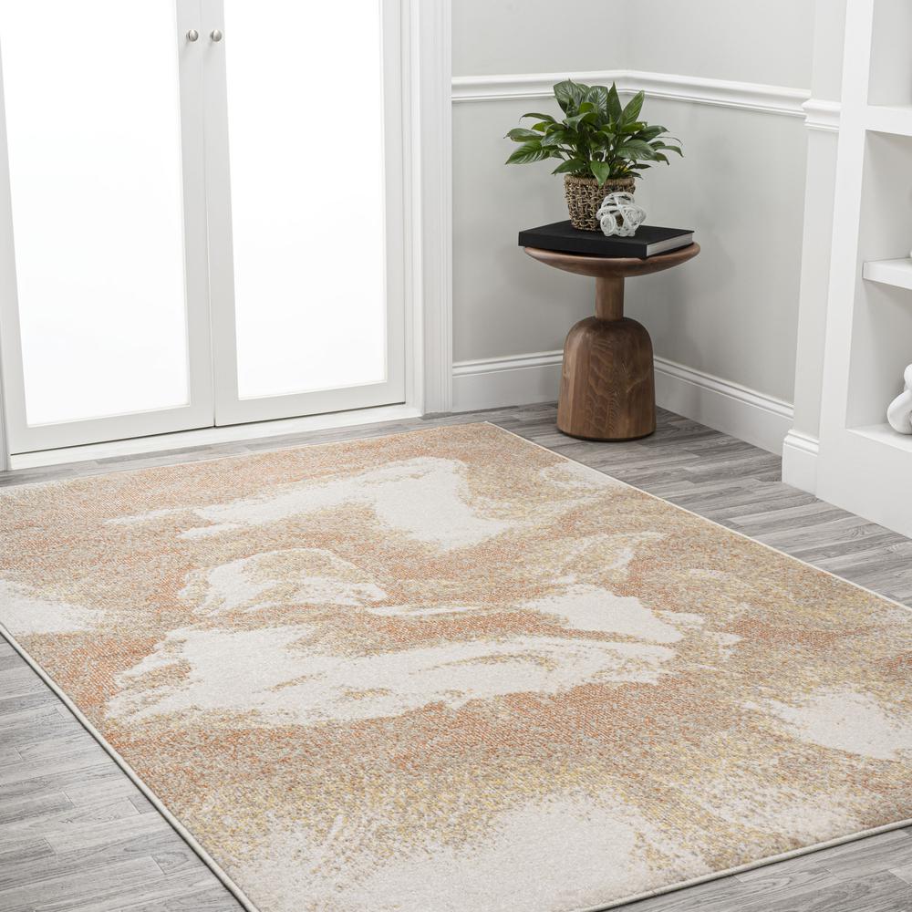 Petalo Abstract Two Tone Modern Area Rug. Picture 6
