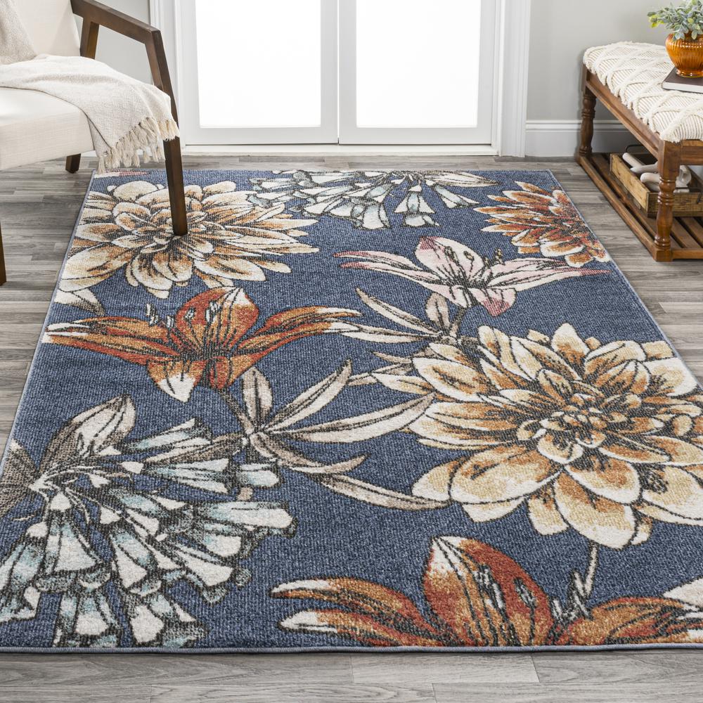 Giglio Modern Botanical Flower Area Rug. Picture 13