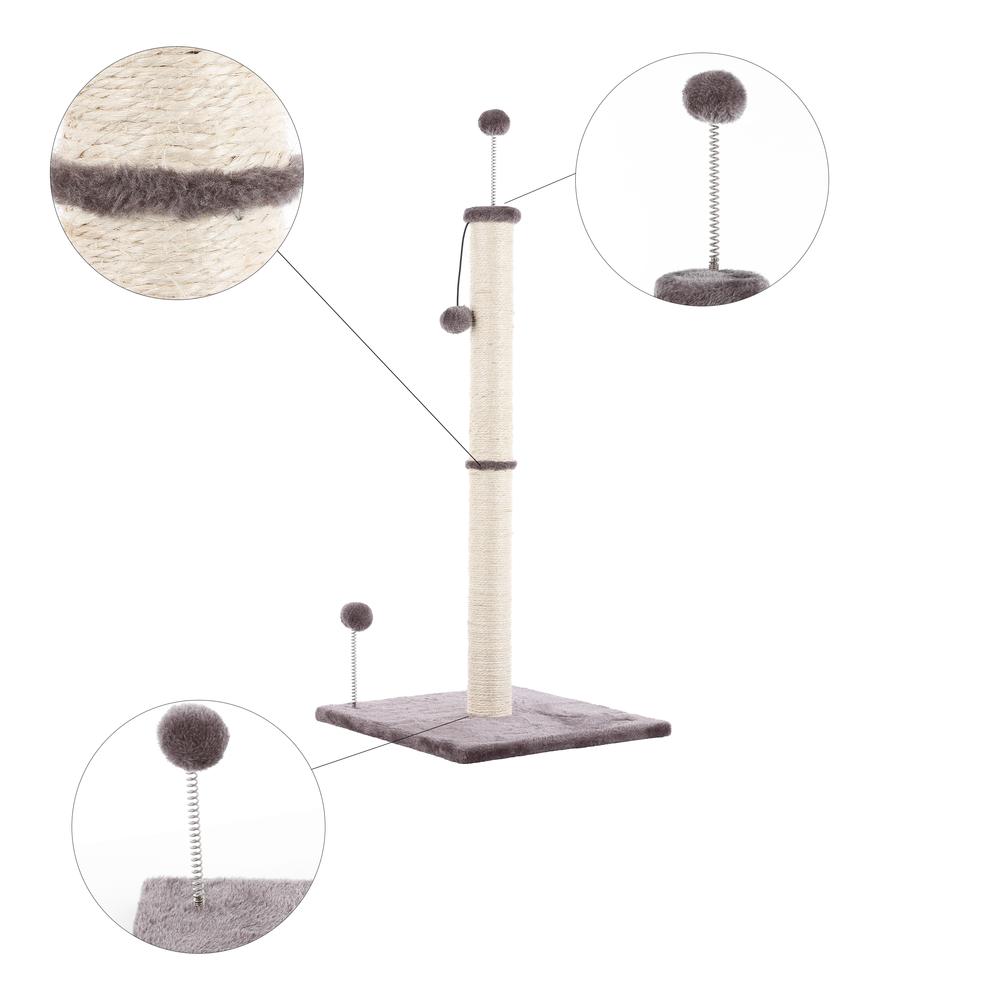 Sawyer 3-Tier Minimalist Jute Cat Tree Condo With Scratching Posts. Picture 7