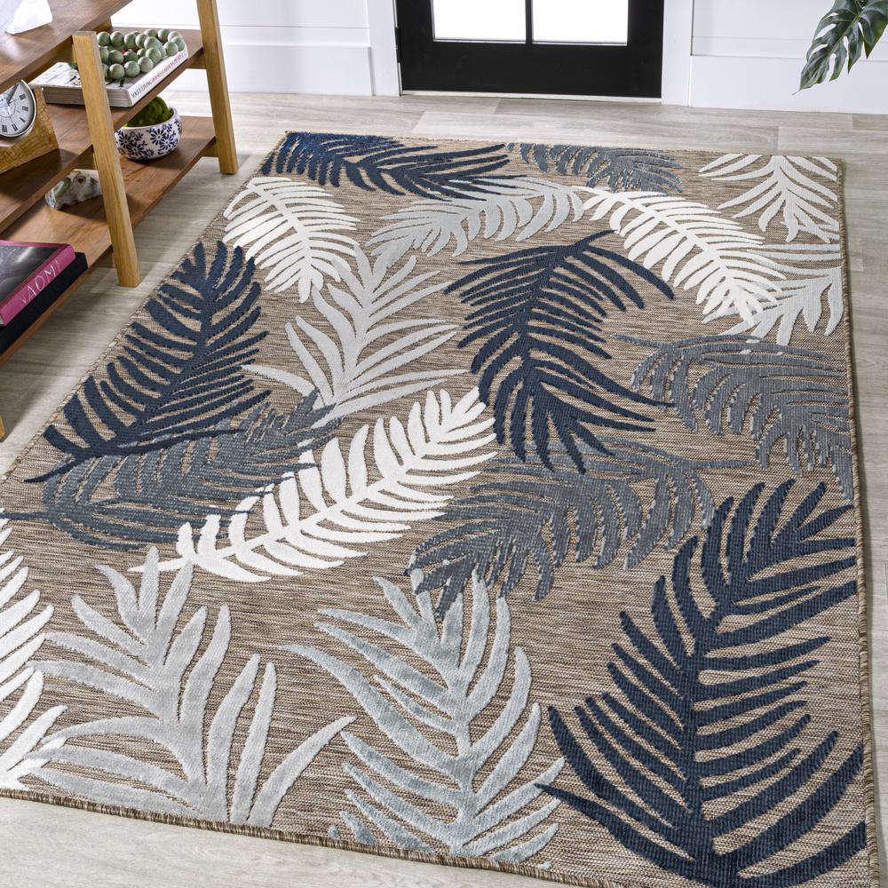 Montego High-Low Tropical Palm Area Rug. Picture 3