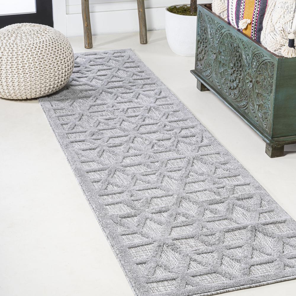 Talaia Neutral Geometric Indoor/Outdoor Area Rug. Picture 13