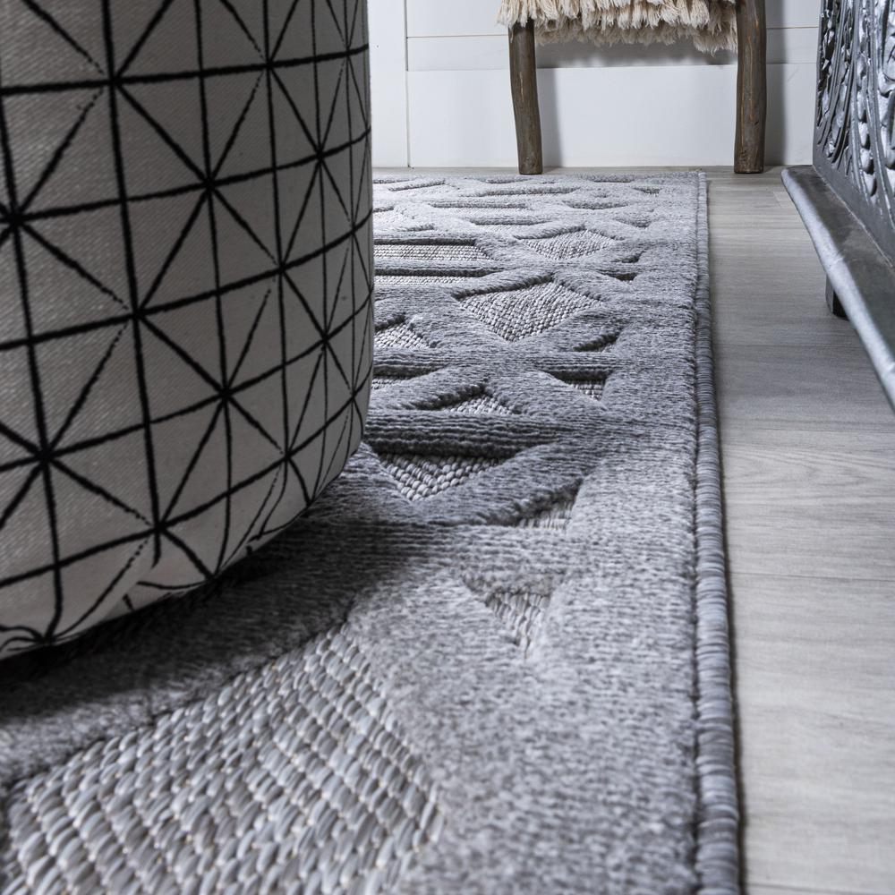 Talaia Neutral Geometric Indoor/Outdoor Area Rug. Picture 15