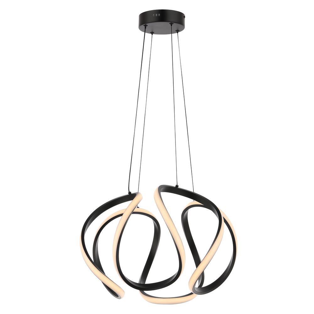 Whirl 1-Light Modern Minimalist Aluminum/Iron Abstract Integrated Led Pendant. Picture 2