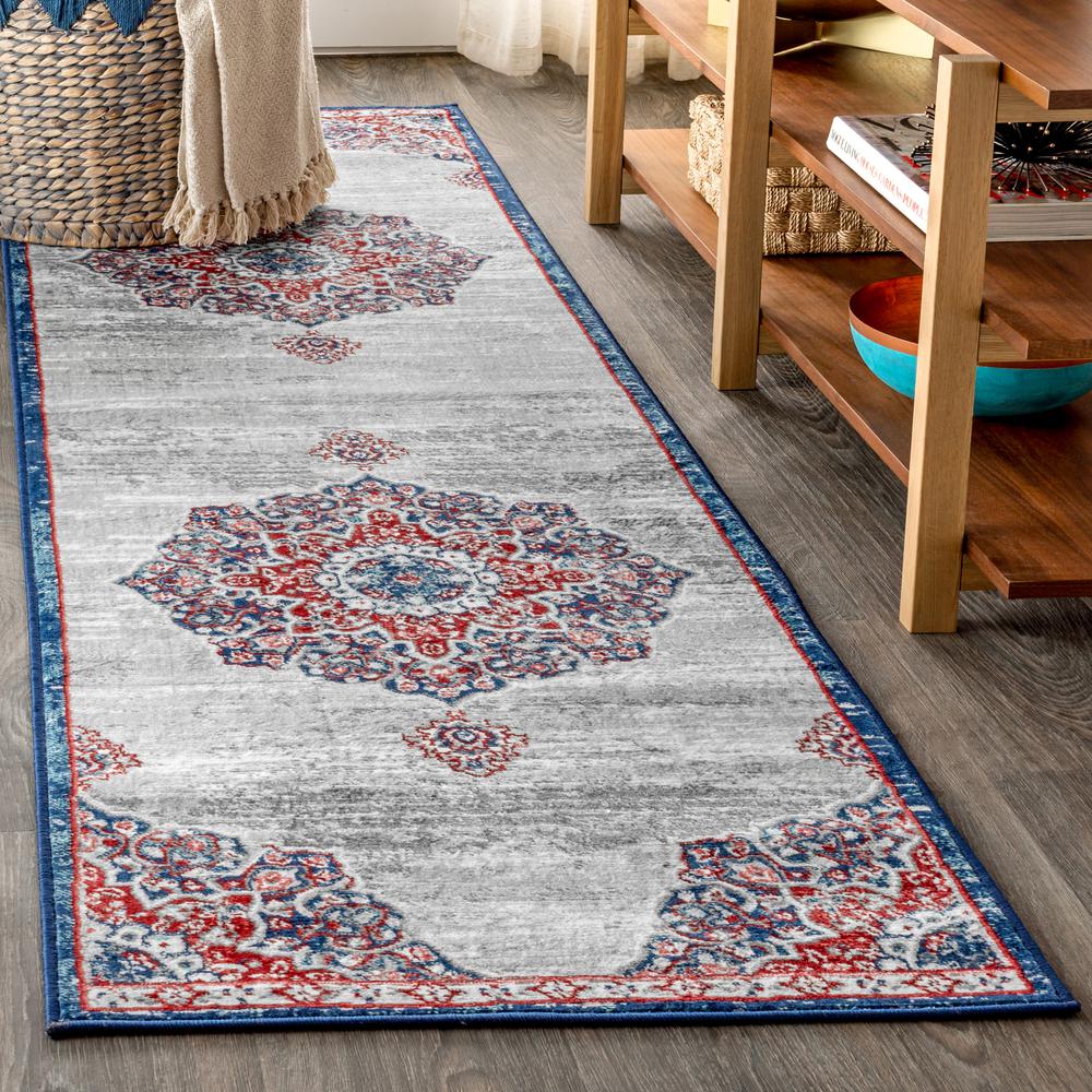 Modern Persian Vintage Moroccan Medallion Area Rug. Picture 9
