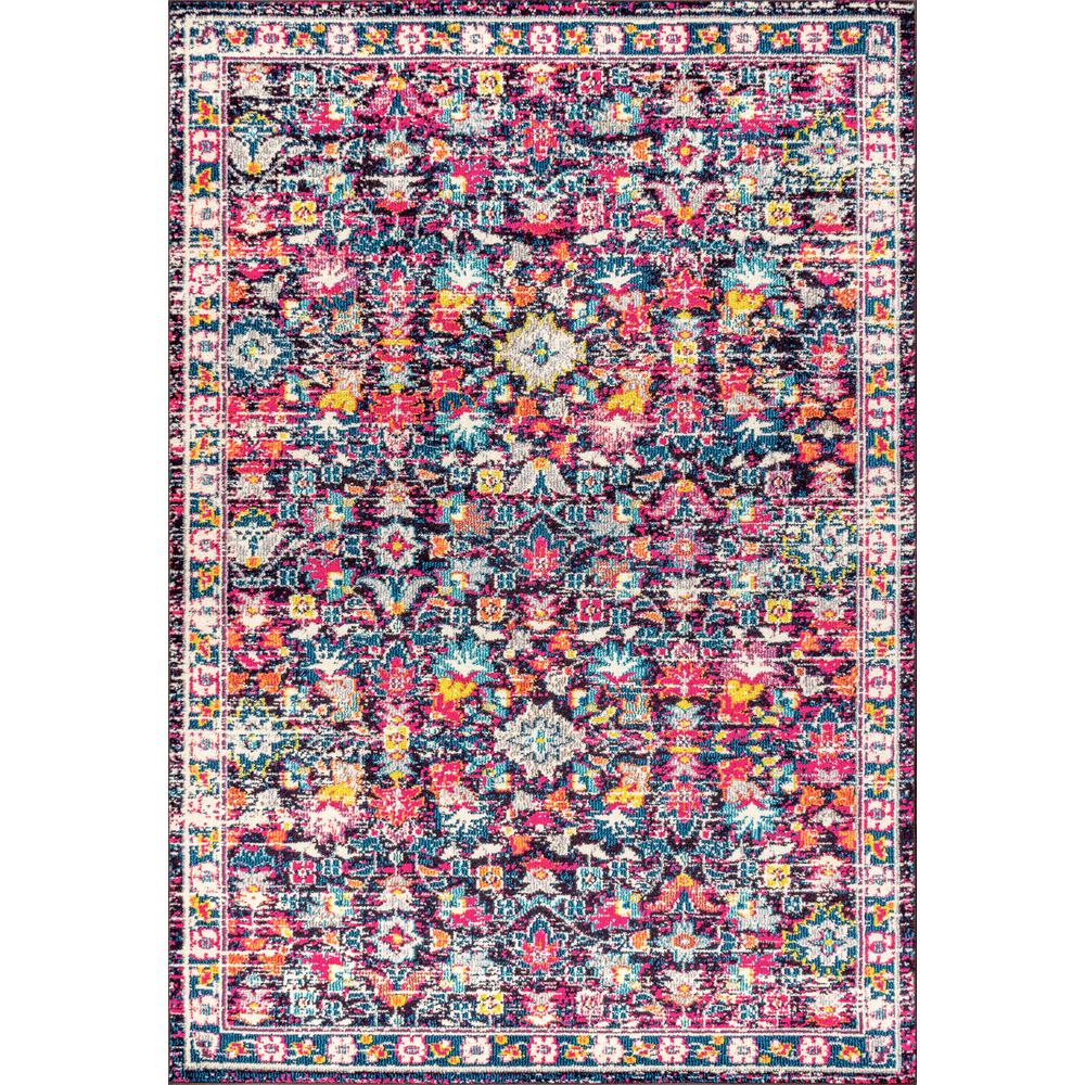 Alfombra Modern Persian Boho Floral Area Rug. Picture 2