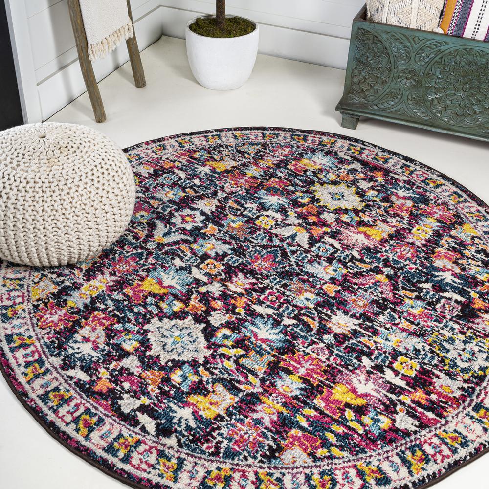 Alfombra Modern Persian Boho Floral Area Rug. Picture 9