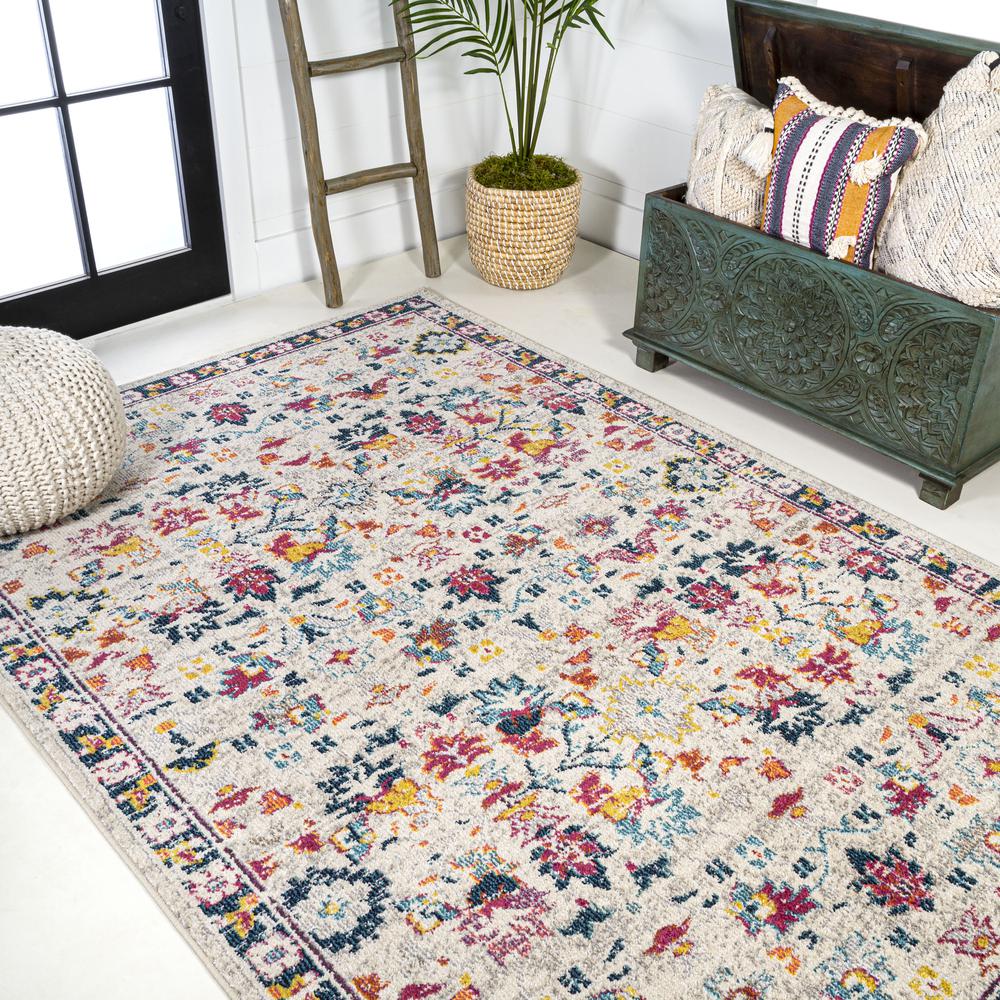 Alfombra Modern Persian Boho Floral Area Rug. Picture 15