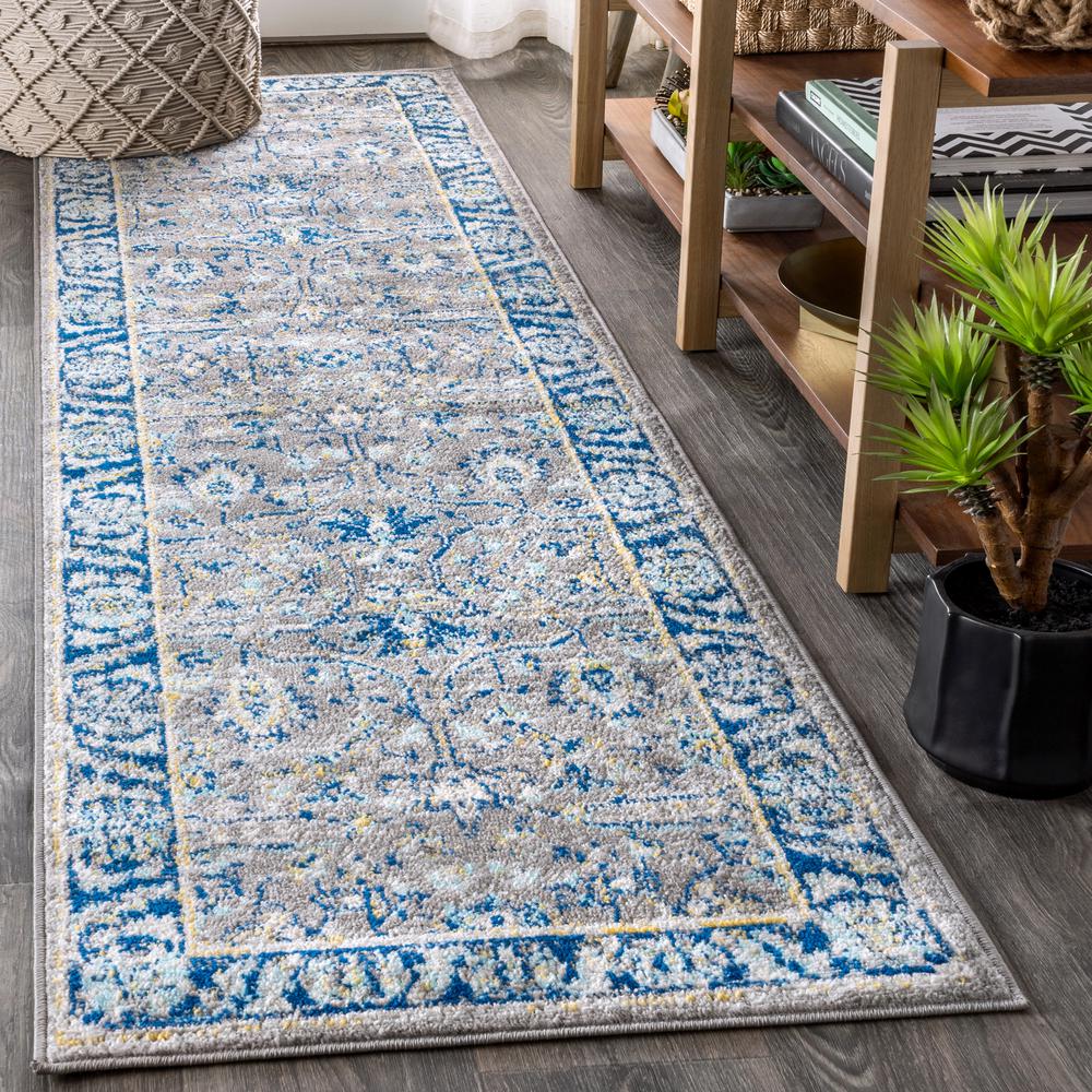 Modern Persian Boho Floral Area Rug. Picture 9