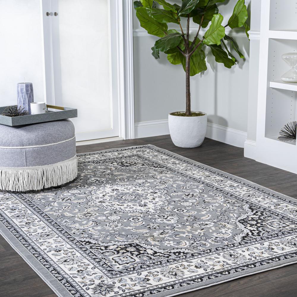 Palmette Modern Persian Floral Area Rug. Picture 6