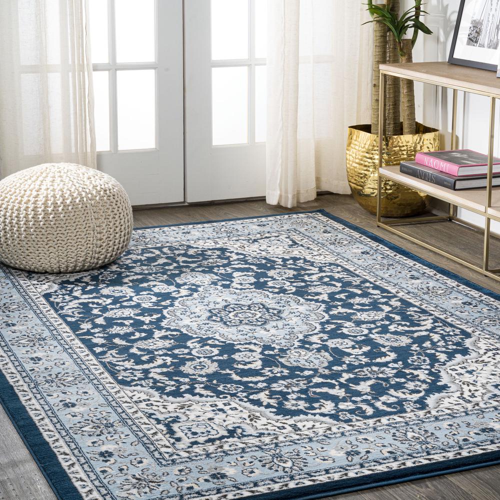 Palmette Modern Persian Floral Area Rug. Picture 3