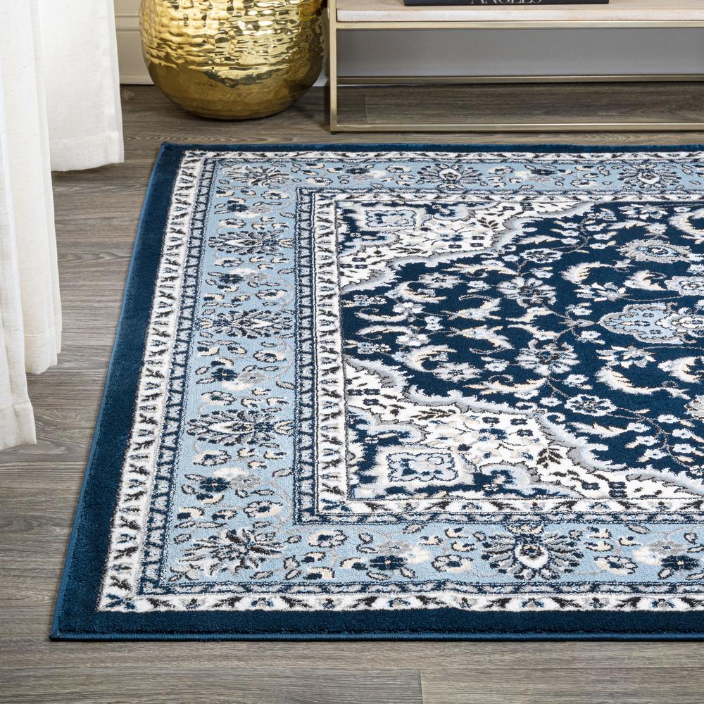 Palmette Modern Persian Floral Area Rug. Picture 4