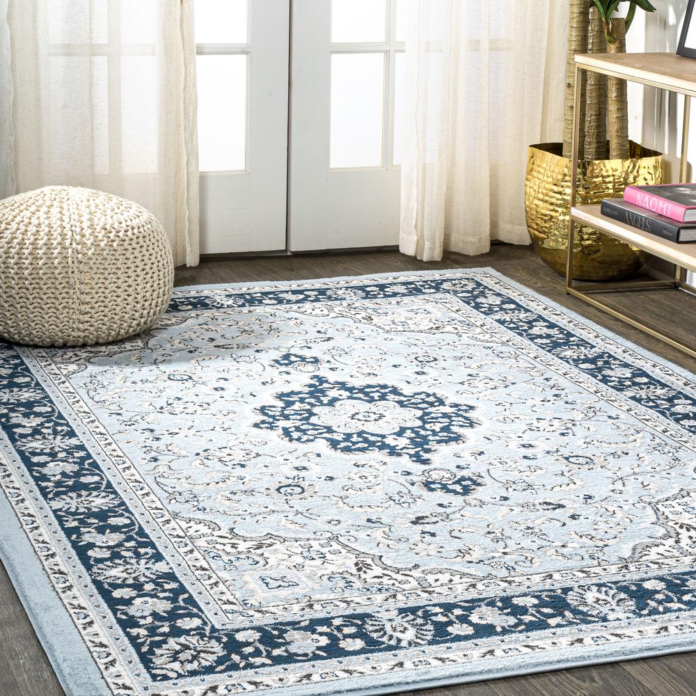 Palmette Modern Persian Floral Area Rug. Picture 3