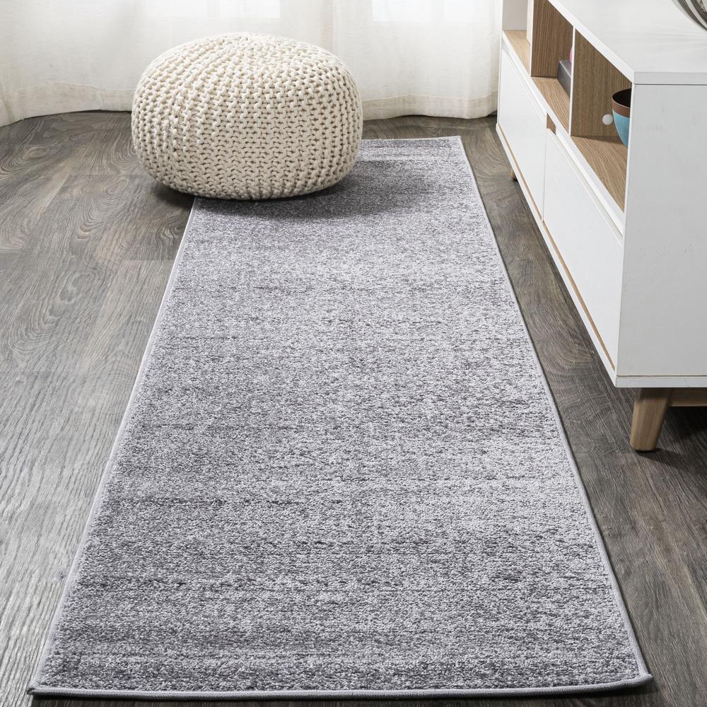 Haze Solid Low Pile Area Rug Gray. Picture 11