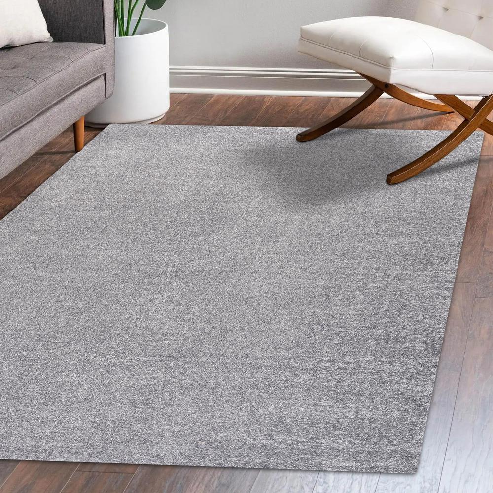 Haze Solid Low Pile Area Rug Gray. Picture 13