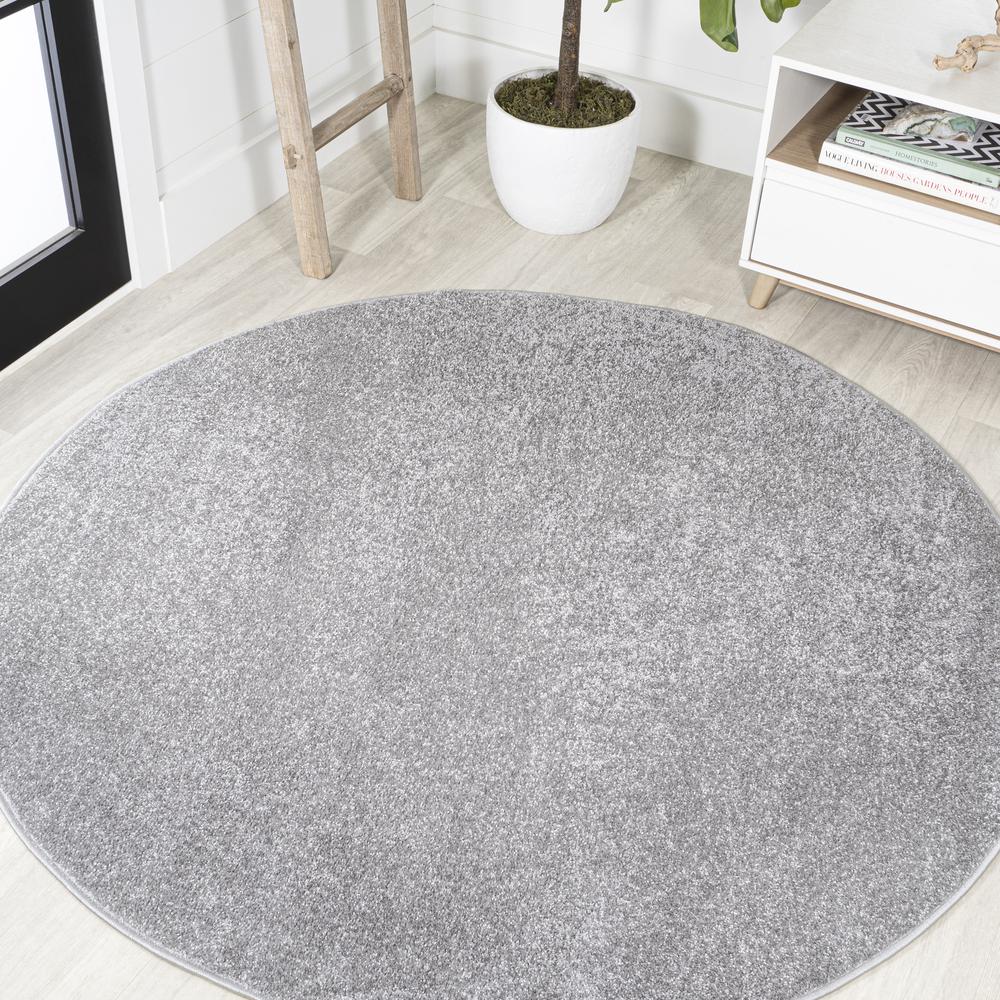 Haze Solid Low Pile Area Rug Gray. Picture 11