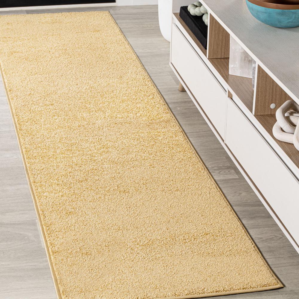Haze Solid Low Pile Area Rug Mustard. Picture 11