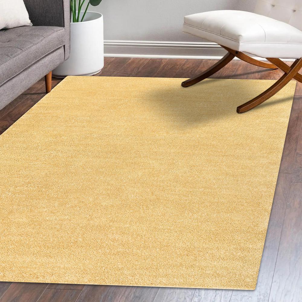 Haze Solid Low Pile Area Rug Mustard. Picture 13