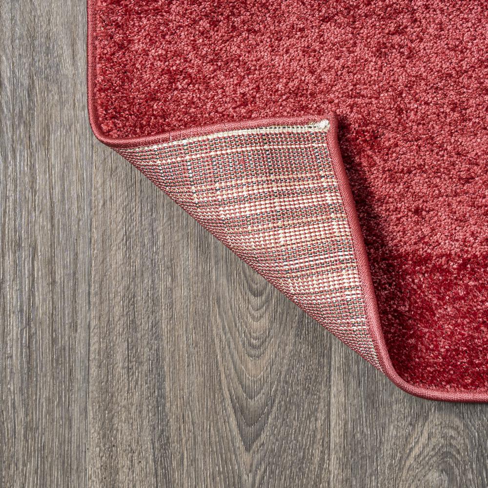 Haze Solid Low Pile Area Rug Red. Picture 4