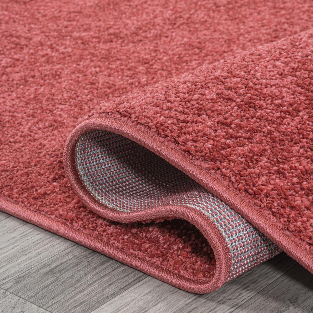 Haze Solid Low Pile Area Rug Red. Picture 7