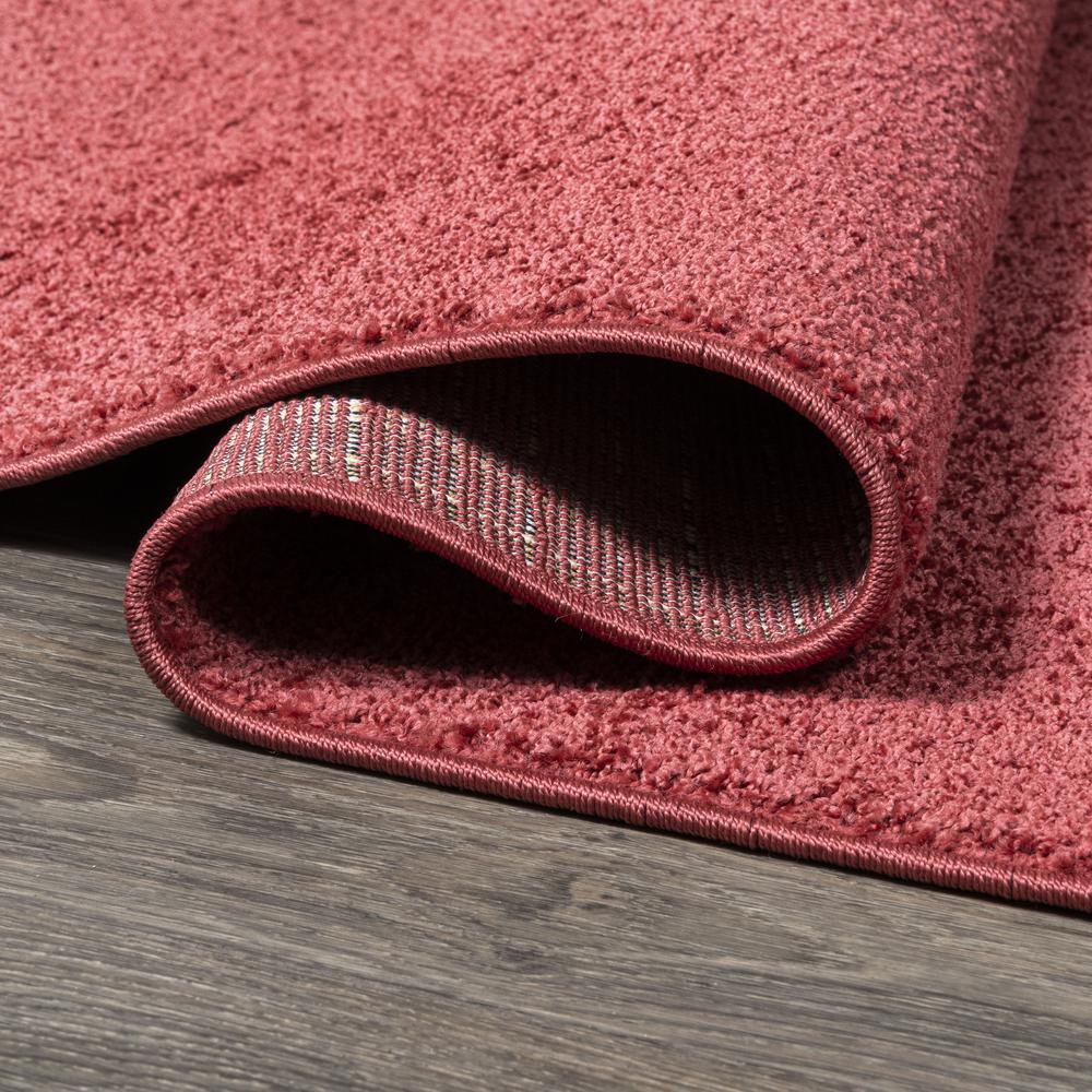Haze Solid Low Pile Area Rug Red. Picture 9