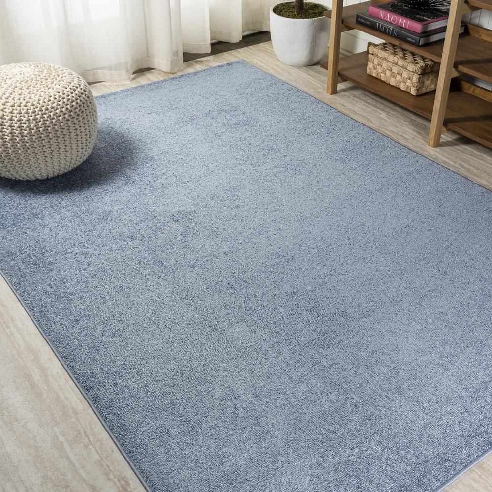 Haze Solid Low Pile Area Rug Classic Blue. Picture 15