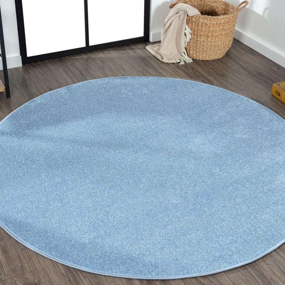 Haze Solid Low Pile Area Rug Classic Blue. Picture 11