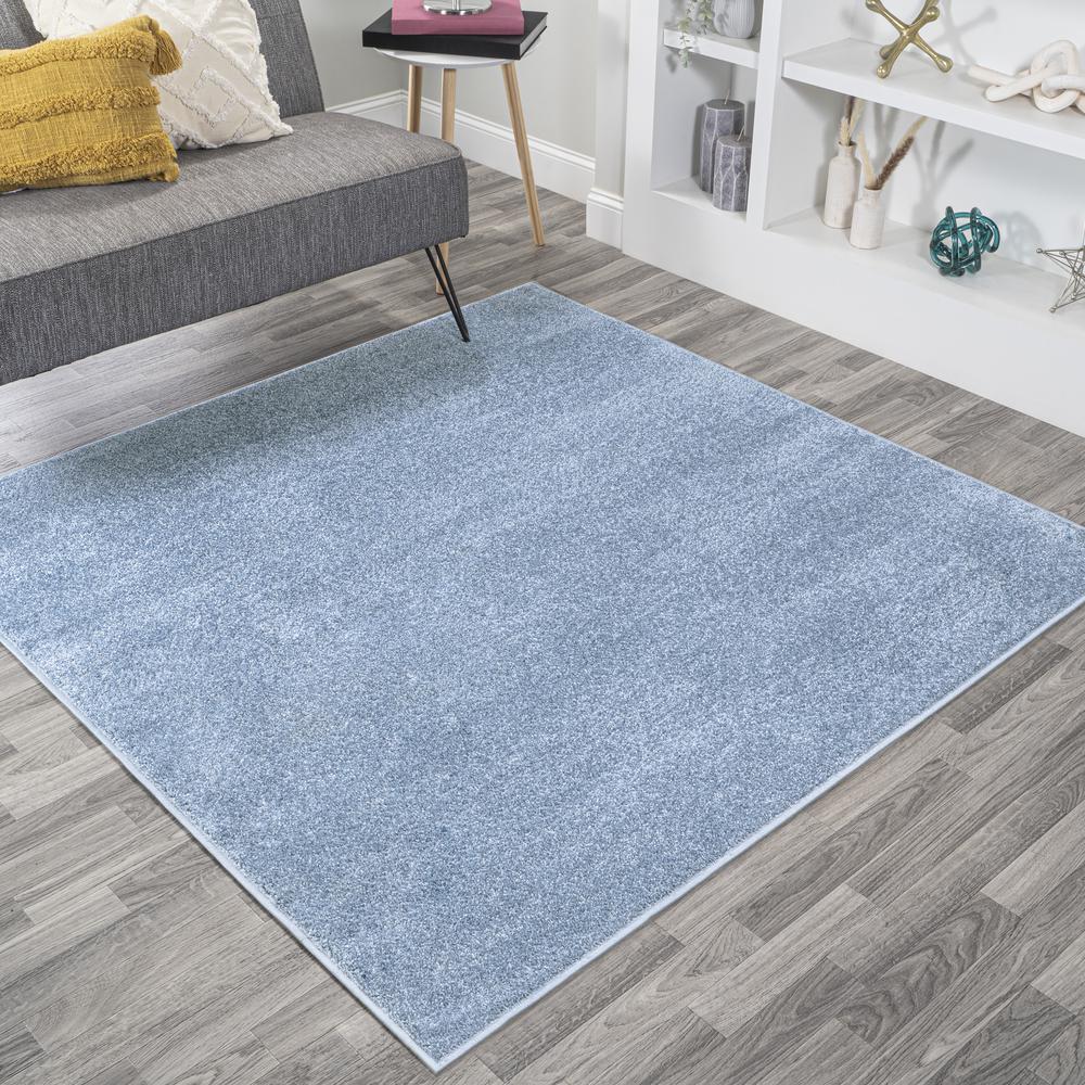 Haze Solid Low Pile Area Rug Classic Blue. Picture 11