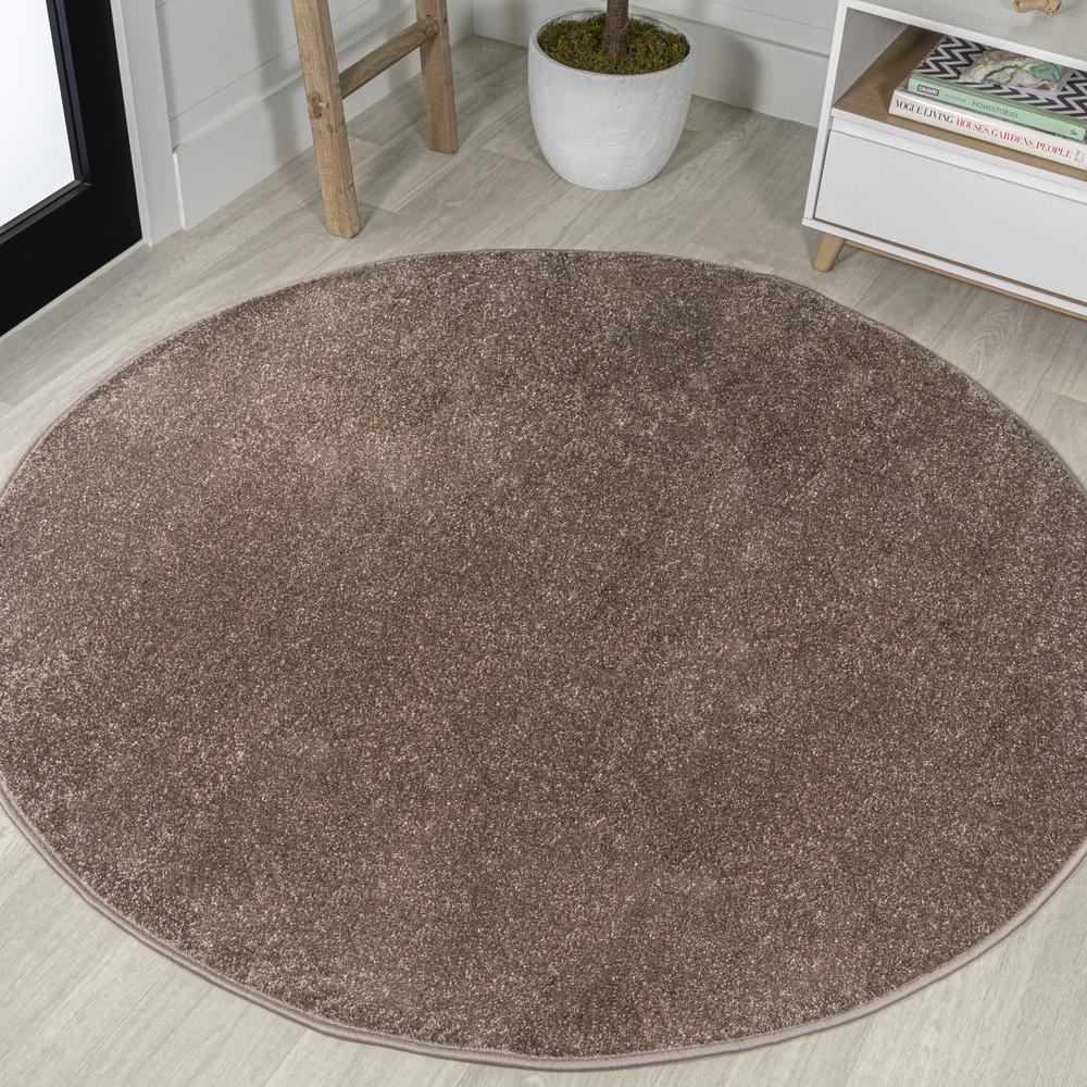 Haze Solid Low Pile Area Rug Brown. Picture 11