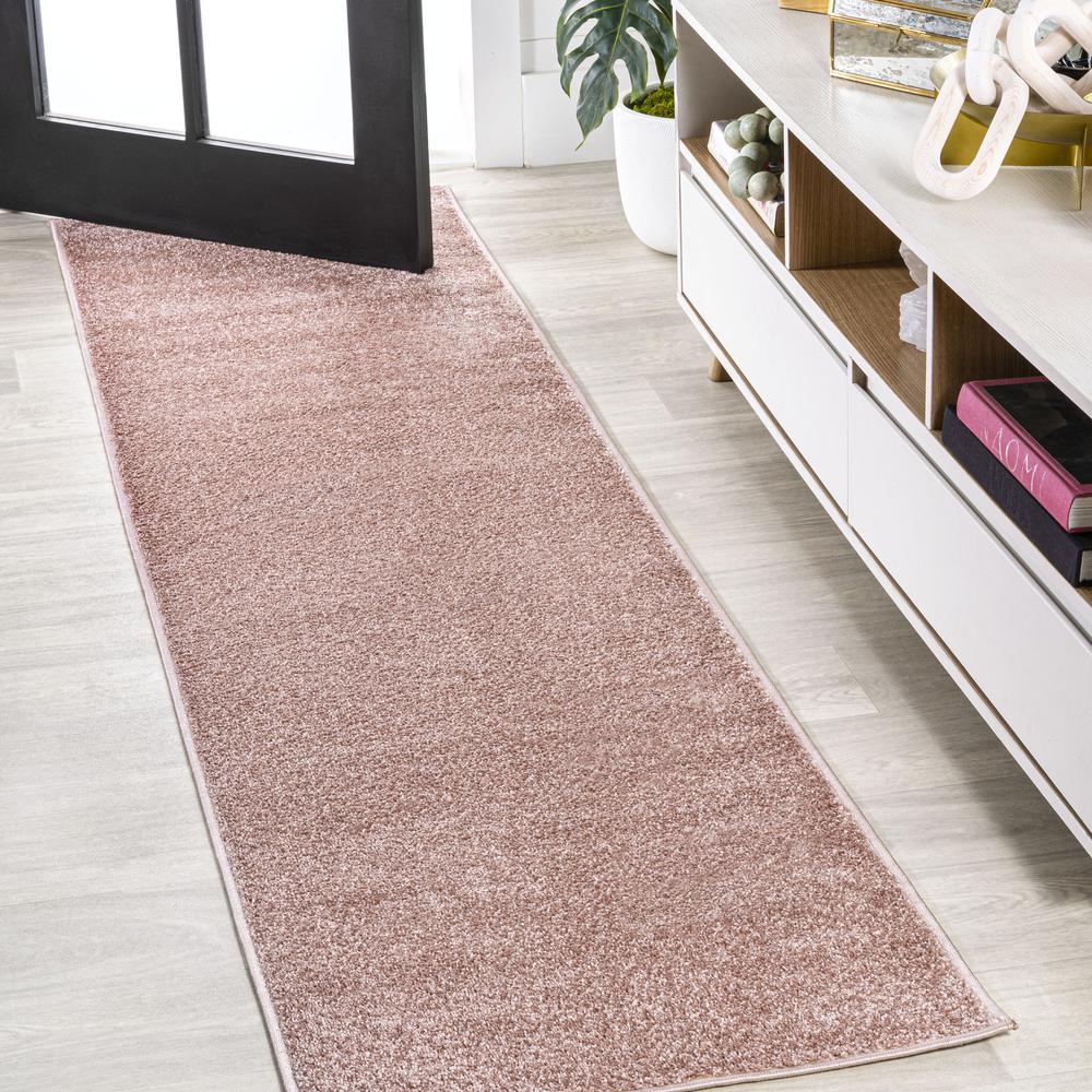 Haze Solid Low Pile Area Rug Pink. Picture 9