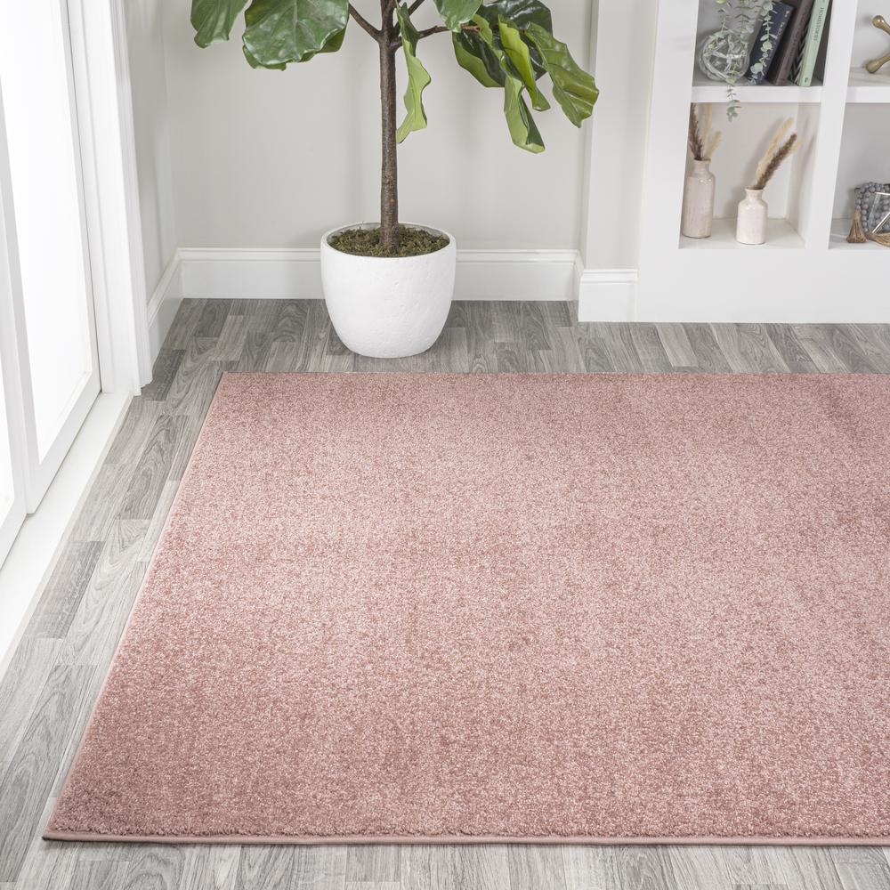 Haze Solid Low Pile Area Rug Pink. Picture 4